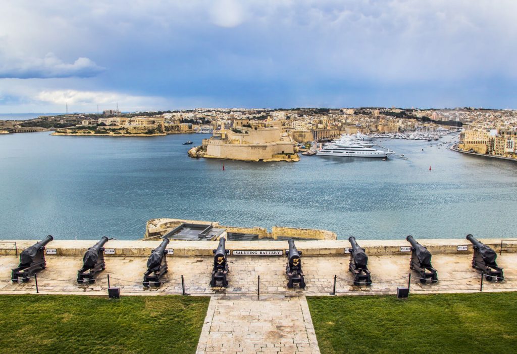 Malta, Valletta, Saluting Battery